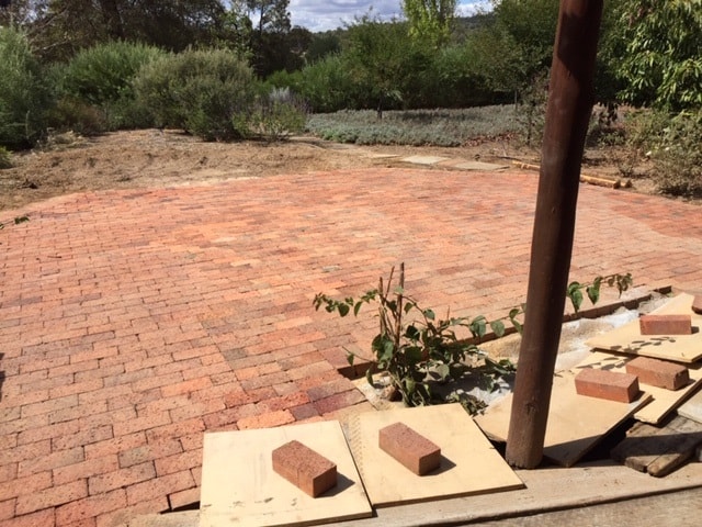 This Brick Paving After Stairs Removed